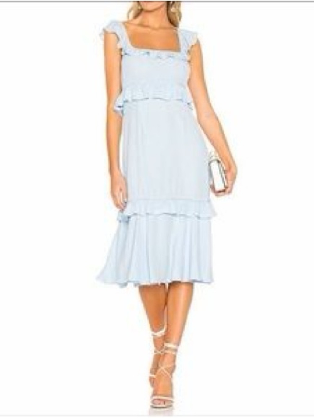 SAYLOR Maxine Light Blue Dress with Ruffled Details